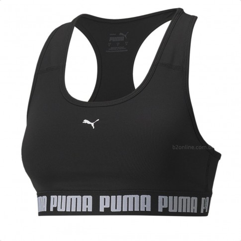 Top Puma Impact Strong Bra Feminino Preto / Branco