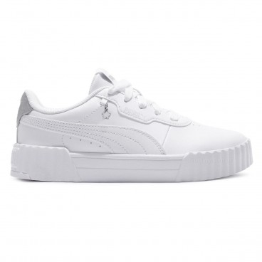 Tênis Puma Carina 3.0 Charm Infantil Branco / Rosê
