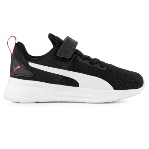 Tênis Puma Flyer Runner Mesh V Ps Bdp Infantil Preto / Vermelho