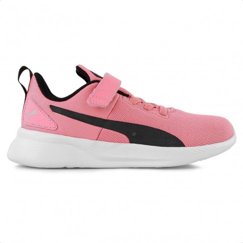 Tênis Puma Flyer Runner Mesh V Ps Bdp Infantil Rosa / Preto