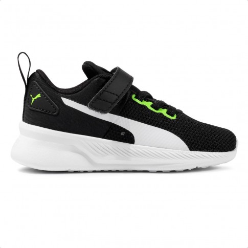 Tênis Puma Flyer Runner V Infantil Preto / Verde