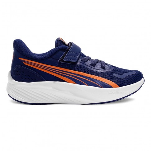 Tênis Puma Pounce Lite Infantil Marinho / Laranja