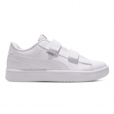 Tênis Puma Rickie Classic V PS Infantil Branco / Branco