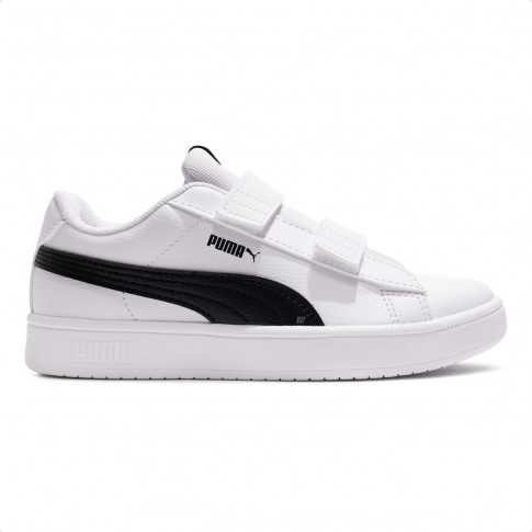Tênis Puma Rickie Classic V PS Infantil Branco / Preto