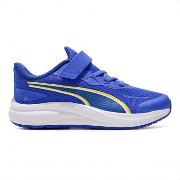 Tênis Puma Skyrocket 2 Ac + Ps Infantil Marinho / Branco
