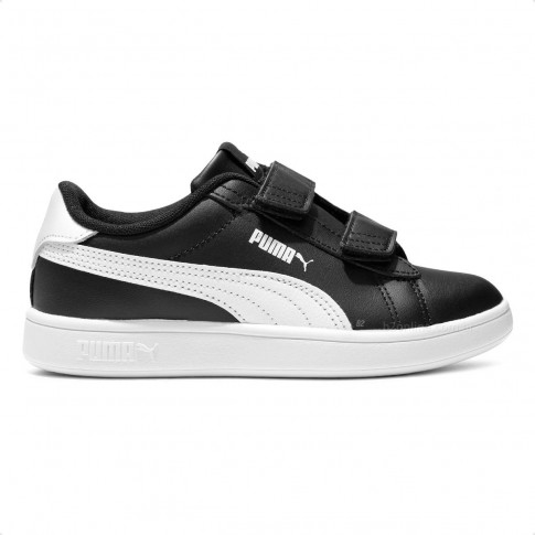 Tênis Puma Smash 3.0 Infantil Preto / Branco