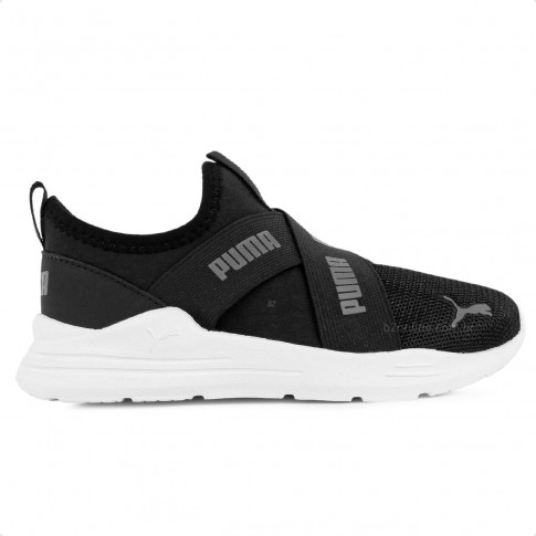 Tênis Puma Wired Run Slip On Ps Bdp Preto / Cinza