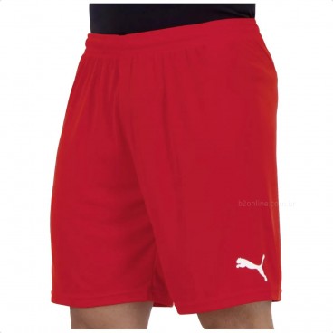 Bermuda Puma Liga Masculina Vermelho / Branco