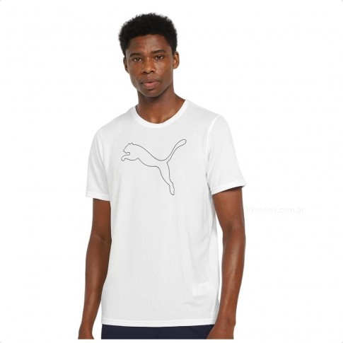 Camiseta Puma Performance Cat Tee Masculina Branco