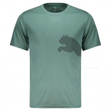 Camiseta Puma Tad Big Logo Tee Masculina Verde