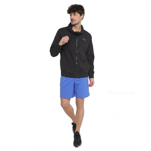 Jaqueta Corta Vento Puma Fit Woven Masculina Preto