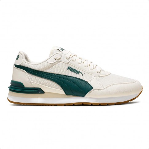 Tênis Puma  St Runner V4 L Masculino Bege / Verde