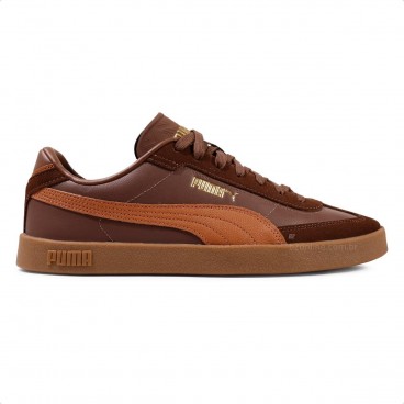 Tênis Puma Club II Era Masculino Marrom / Dourado