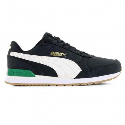 Tênis Puma ST Runner 75 Years Bdp Masculino Preto / Verde