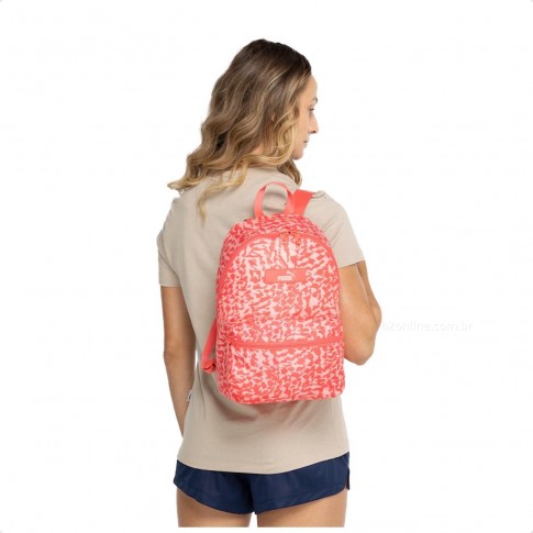 Mochila Puma Core Pop Backpack Coral / Branco