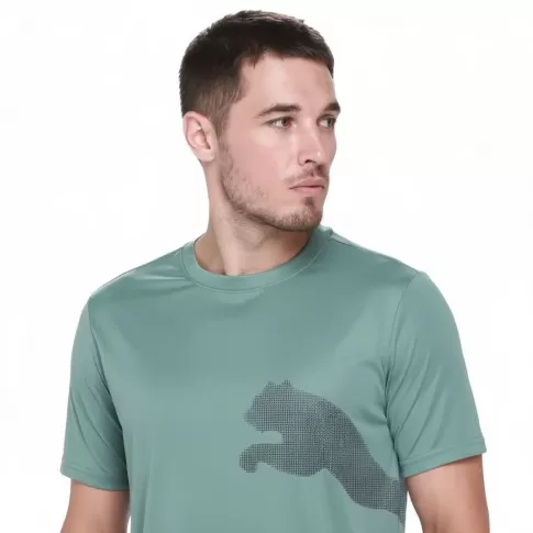 Camiseta Puma Tad Big Logo Tee Masculina Verde