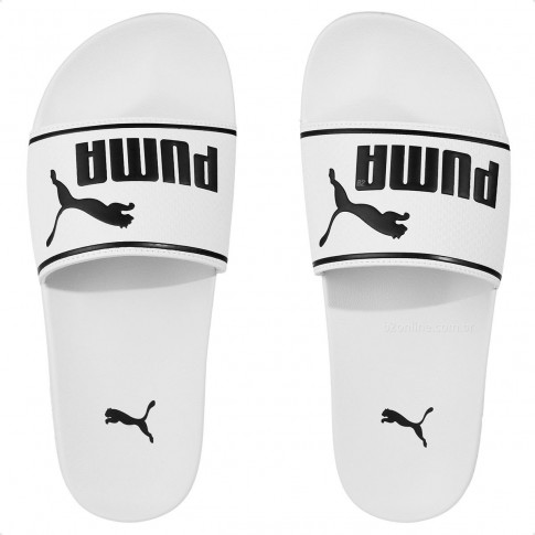 Chinelo Puma Leadcat 2.0 Bdp Unissex Branco / Preto