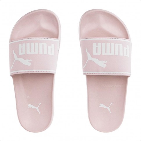 Chinelo Puma Leadcat 2.0 Bdp Unissex Rosa / Branco