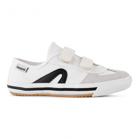 Tênis Rainha VL 2500 Tiras Infantil Branco / Preto