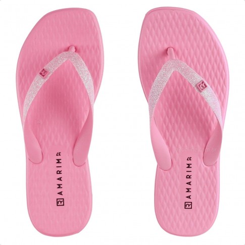 Chinelo Ramarim Plataforma Feminino Rosa Claro