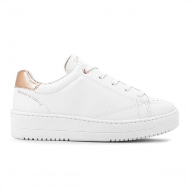 Tênis Ramarim Bicolor Caixa Alta Feminino Branco / Rosê