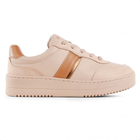 Tênis Ramarim Casual Camurça Feminino Nude / Marrom