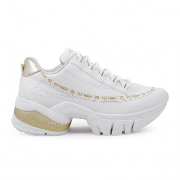 Tênis Ramarim Chunky Fly High Branco / Dourado