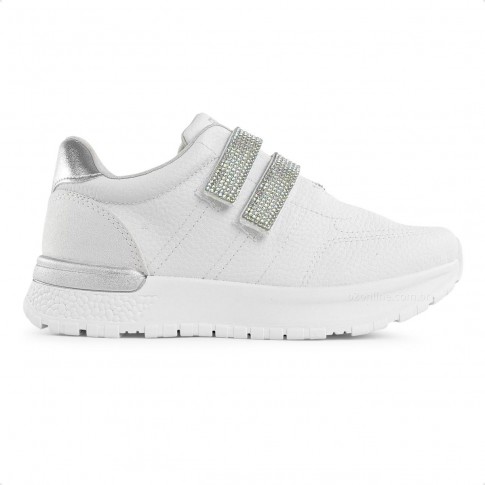 Tênis Ramarim Jogging Feminino Branco / Prata