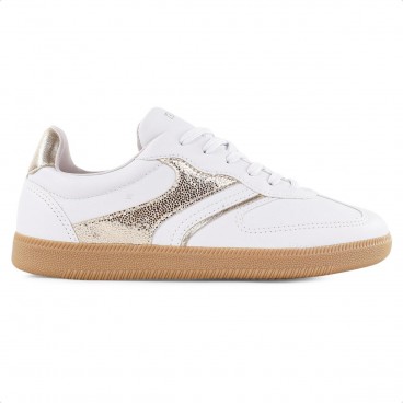 Tênis Ramarim Style Casual Feminino Branco / Dourado