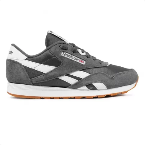 Tênis Reebok Cl Nylon Masculino Chumbo / Branco