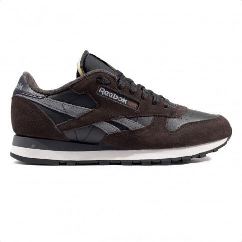 Tênis Reebok Classic Leather Masculino Marrom / Preto