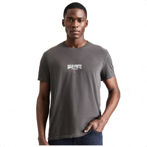 Camiseta Reserva Galo Forte Chumbo / Branco