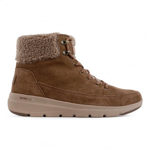 Bota Skechers Glacial Ultra Woodlands Feminina Marrom