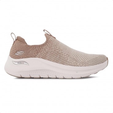 Tênis Skechers Arch Fit 2.0 Feminino Bege / Marrom