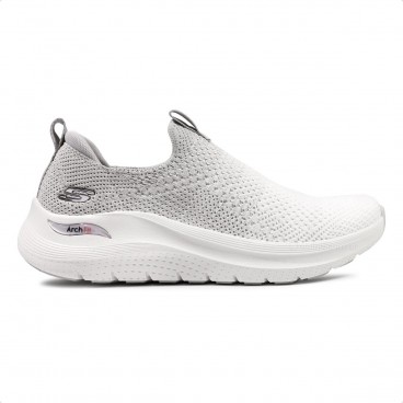Tênis Skechers Arch Fit 2.0 Feminino Cinza / Branco