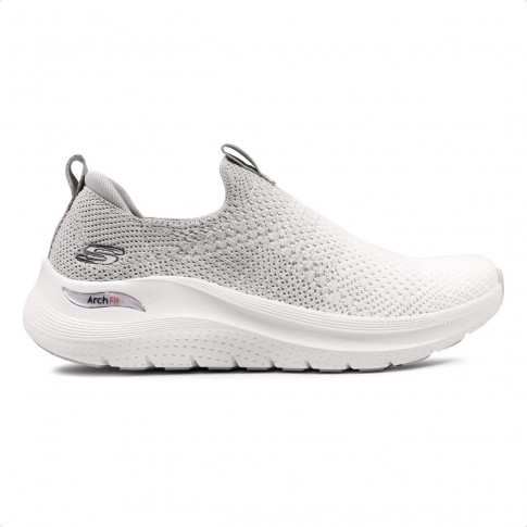 Tênis Skechers Arch Fit 2.0 Feminino Cinza / Branco