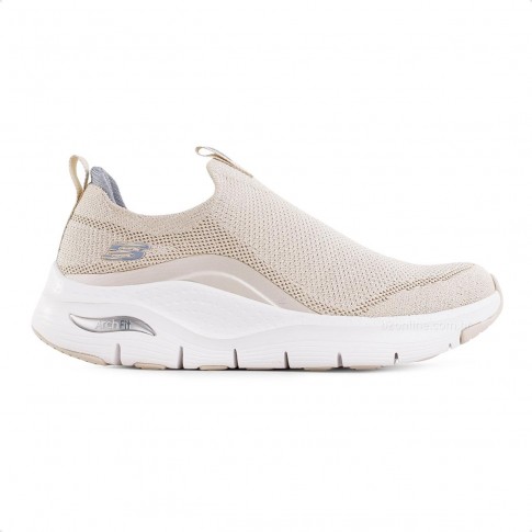 Tênis Skechers Arch Fit New Beauty Feminino Bege / Creme