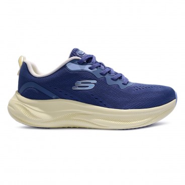 Tênis Skechers Cloud Feminino Azul / Bege