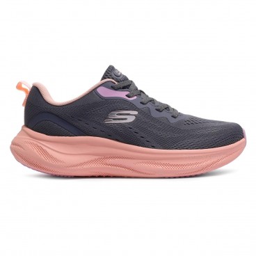 Tênis Skechers Cloud Feminino Cinza / Coral