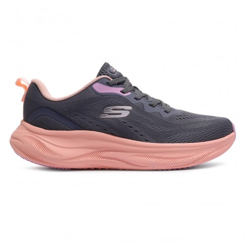 Tênis Skechers Cloud Feminino Cinza / Coral