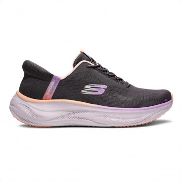 Tênis Skechers Cloud Perfectly Plush Feminino Grafite / Lilás