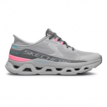 Tênis Skechers Glide Step Atlus Feminino Cinza / Rosa