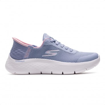 Tênis Skechers Go Walk Flex Grand Entry Slip-in Feminino Azul / Rosa