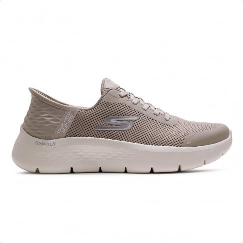 Tênis Skechers Go Walk Flex Grand Entry Slip-in Feminino Bege / Bege