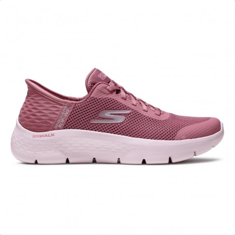 Tênis Skechers Go Walk Flex Grand Entry Slip-in Feminino Rosa / Rosa Claro
