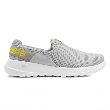 Tênis Skechers Go Walk Joy Slip-On Feminino Cinza / Amarelo