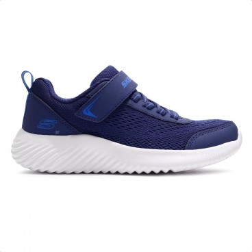 Tênis Skechers Bounder - Quantarun Infantil Marinho / Branco