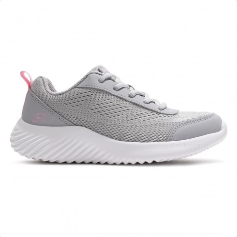 Tênis Skechers Bounder Ez Breeze Juvenil Cinza / Branco