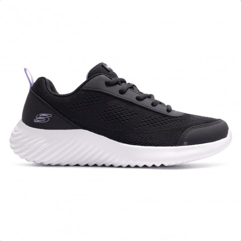 Tênis Skechers Bounder Ez Breeze Juvenil Preto / Branco