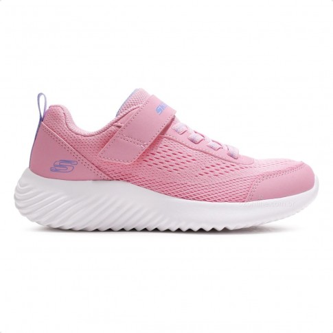 Tênis Skechers Bounder Free And Easy Infantil Rosa / Lilás